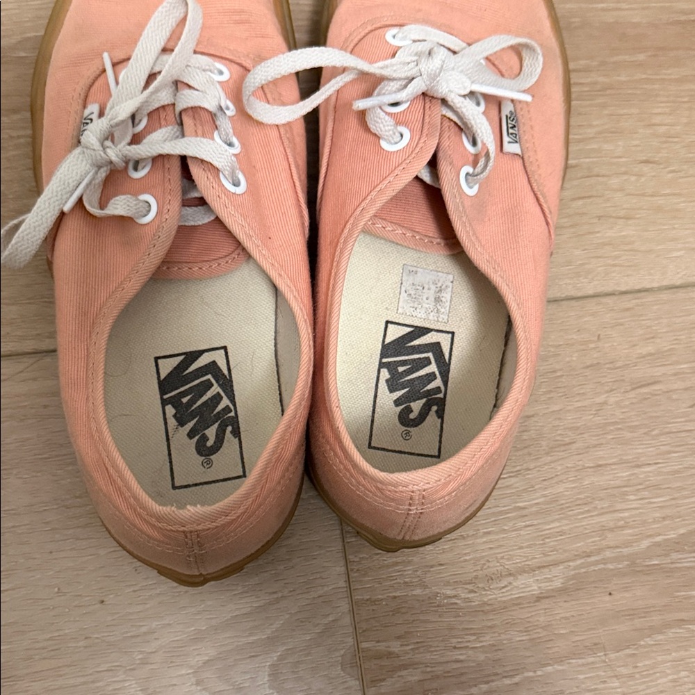 Vans Women's Peach Canvas Sneakers - Picture 9 of 9